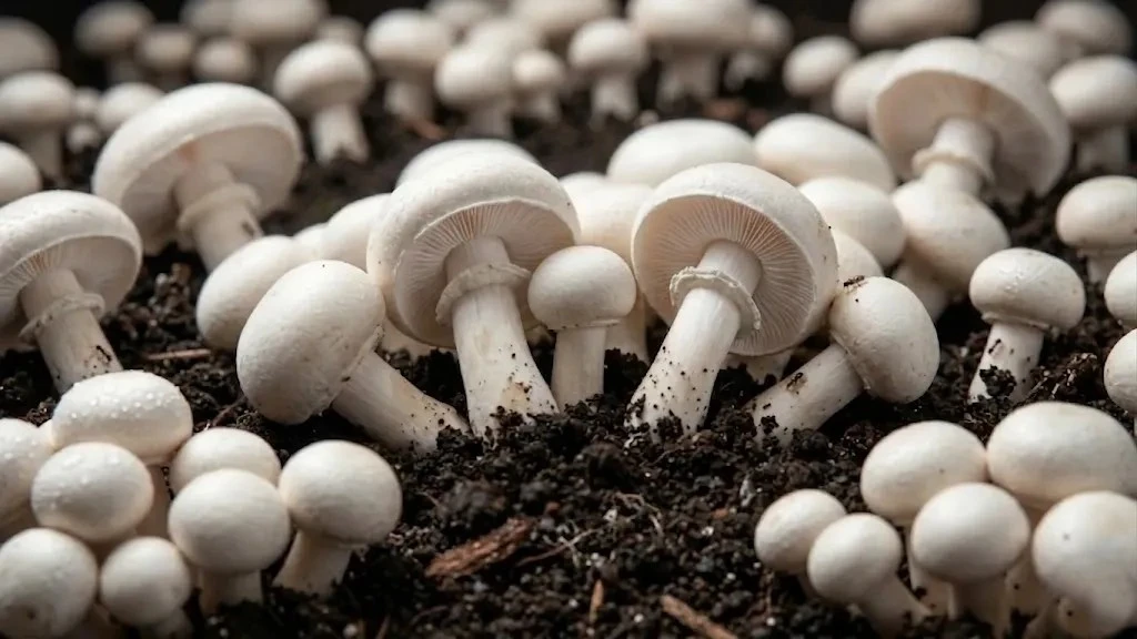 Fresh mushrooms prepared for cooking