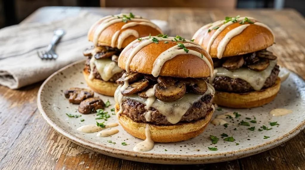 Mushroom Swiss Sliders