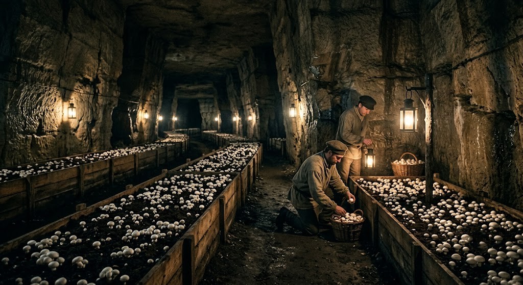 Historical overview of white button mushroom cultivation and culinary heritage